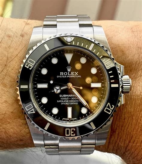 rolex sub no date size